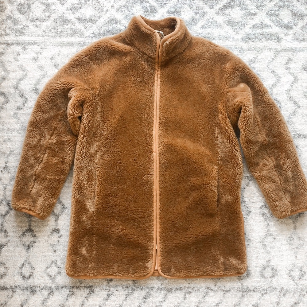 J. Crew Zip-up Plush Fleece Teddy Coat